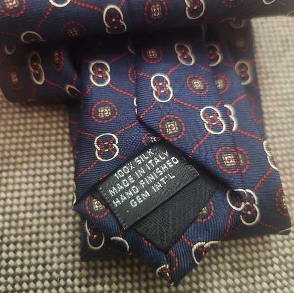 Paolo By Paolo Gucci Dress Suit Necktie Horsebit Link 100% Silk Made In … - Picture 4 of 6